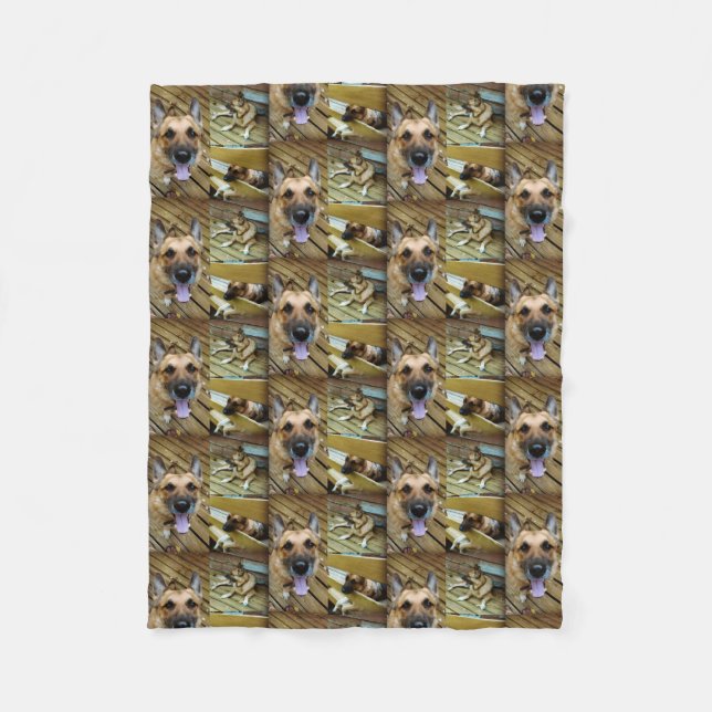 Couverture Polaire J'AIME l'ouatine ALLEMANDE de SHEPARDS (Devant)