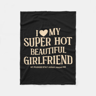 Couverture Polaire J'Aime Ma Super Chaud Belle Petite Amie Donc S'Il