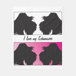 Couverture Polaire J'aime mes Schnauzers