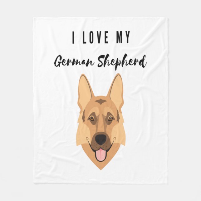 Couverture Polaire J'Aime Mon Berger Allemand (Devant)