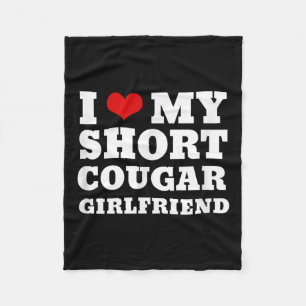 Couverture Polaire J'aime mon court cougar Girlfriend I Heart My Coug