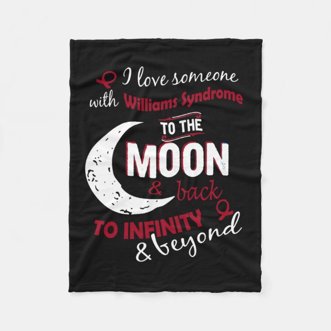 Couverture Polaire J'Aime Quelqu'Un Avec Williams Syndrome Ribbon Awa (Devant)