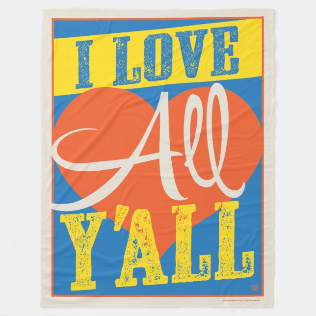 Couverture Polaire J'aime tout le monde (Devant)