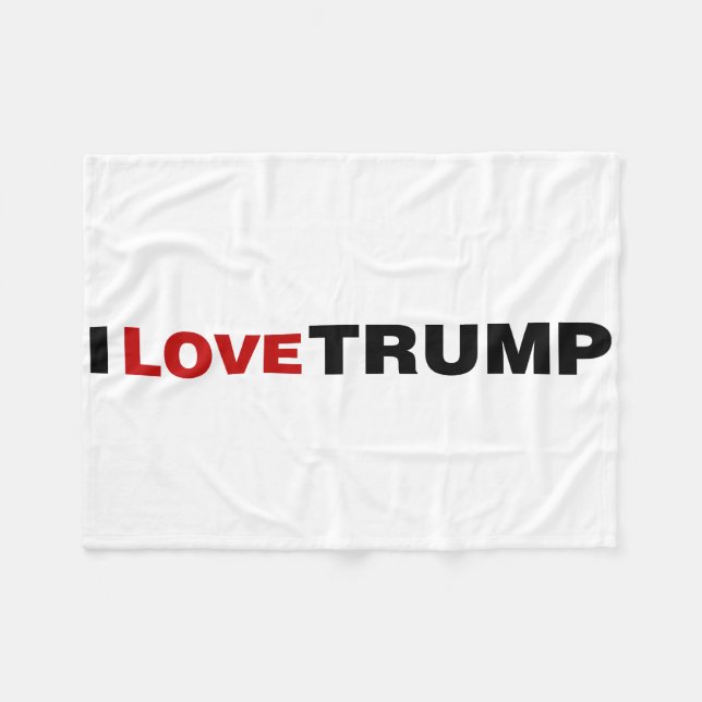 Couverture Polaire J'aime Trump (Devant (Horizontal))
