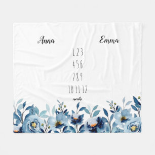 Couverture Polaire Jalon mensuel Floral Twins
