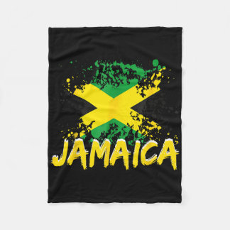 Couverture Polaire Jamaica Retro Vintage Watercolors Sport Jamaican F