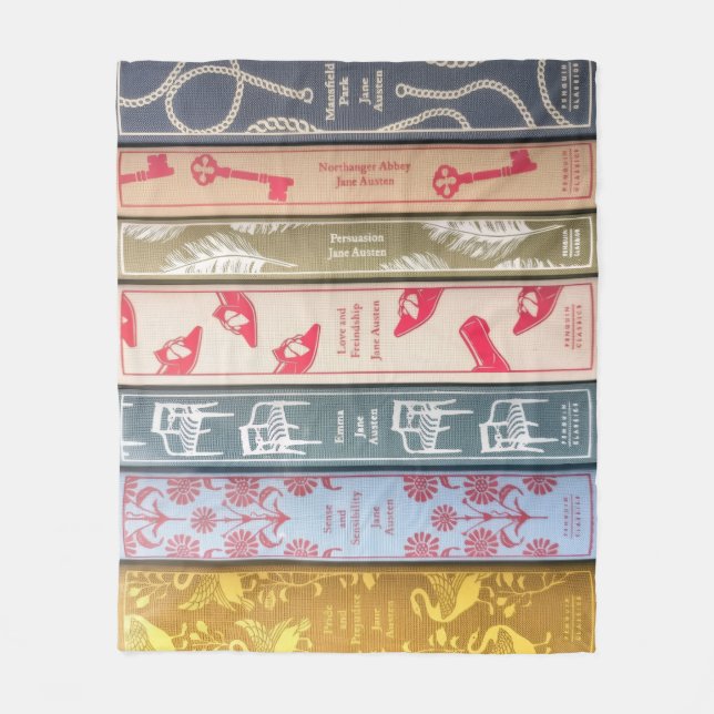 Couverture Polaire Jane Austen Books Throw Blanket (Devant)