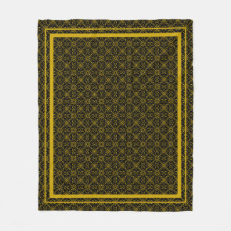 Couverture Polaire Japanese Gold & Black Hanabishi Pattern