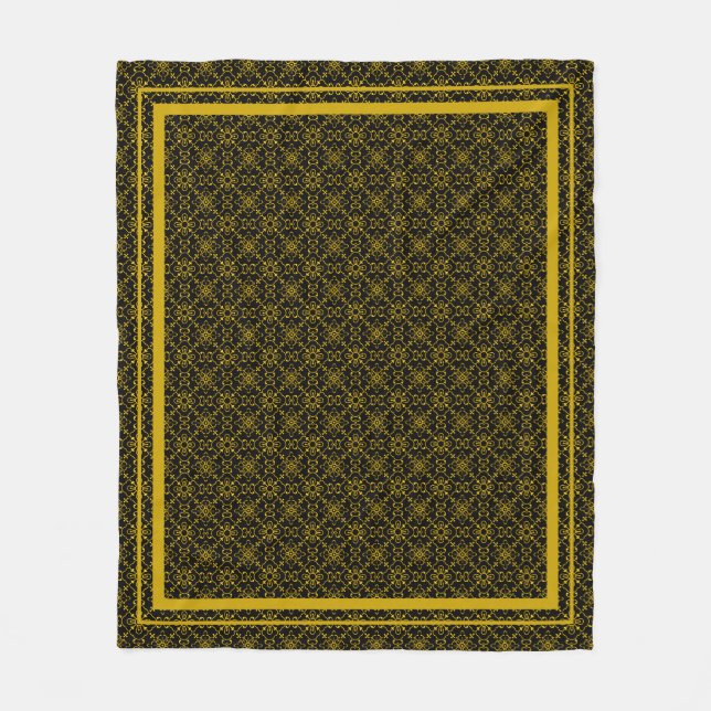 Couverture Polaire Japanese Gold & Black Hanabishi Pattern (Devant)