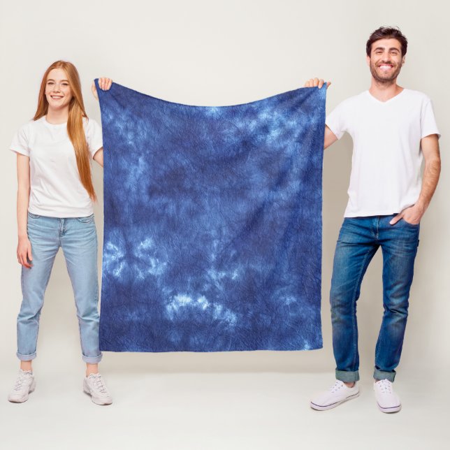 Couverture Polaire Japonais Indigo Dye Blue (En situation)