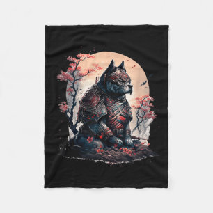 Couverture Polaire Japonais Samurai Ninja Chien Tatouage Graphique Po