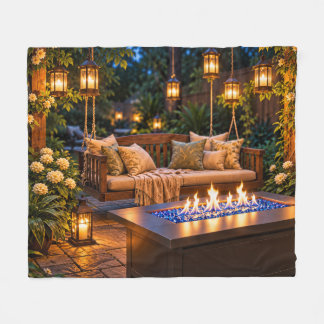 Couverture Polaire Jardin à la lueur du feu