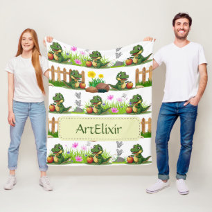 Couverture Polaire Jardin Alligator personnalisé