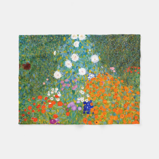 Couverture Polaire Jardin d'agrément par le cru de Gustav Klimt (Devant (Horizontal))