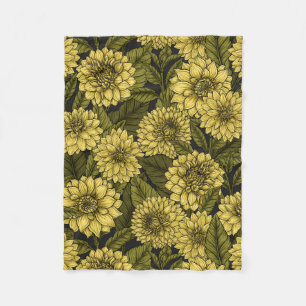 Couverture Polaire Jardin de Dahlia jaune