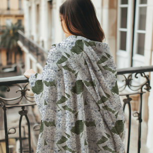 Couverture Polaire Jardin de Hortensias Monogramme