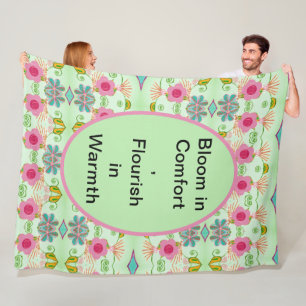 Couverture Polaire Jardin Éclectique Enchantant : Beauté Florale Dive