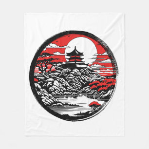 Couverture Polaire Jardin japonais
