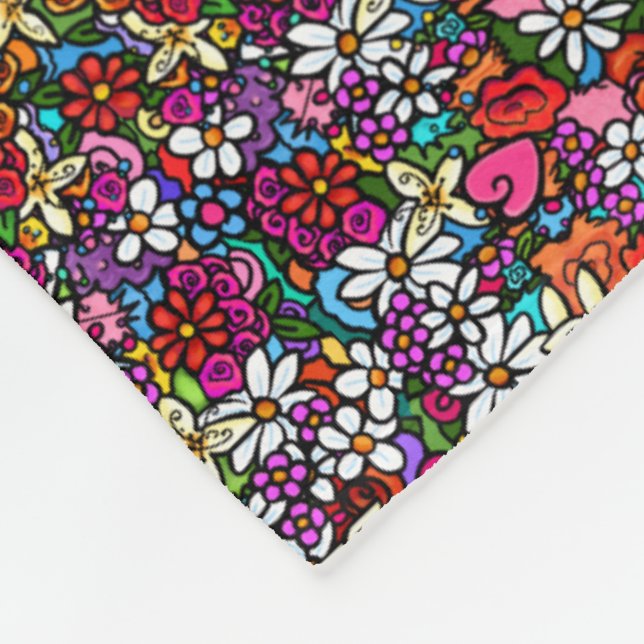 Couverture Polaire Jardin joyeux groovy (Coin)