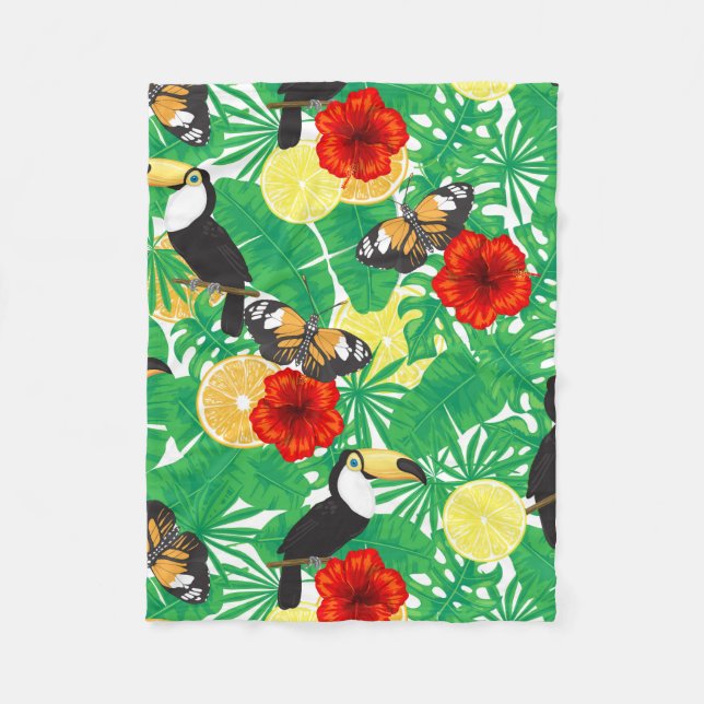 Couverture Polaire Jardin tropical (Devant)