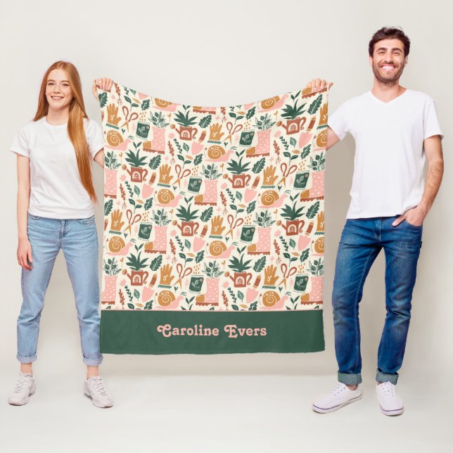 Couverture Polaire Jardinage personnalisé (En situation)