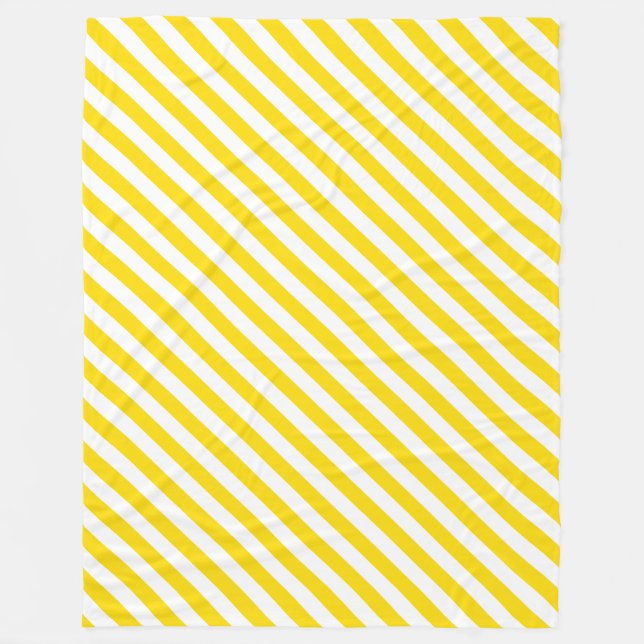 Couverture Polaire Jaune Blanc Grandes Modèle décoratives modernes (Devant)