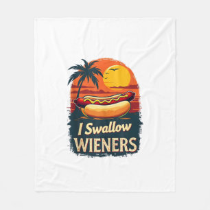 Couverture Polaire J'avale Saucy Wieners Drôle Adulte Plaisanterie Ho