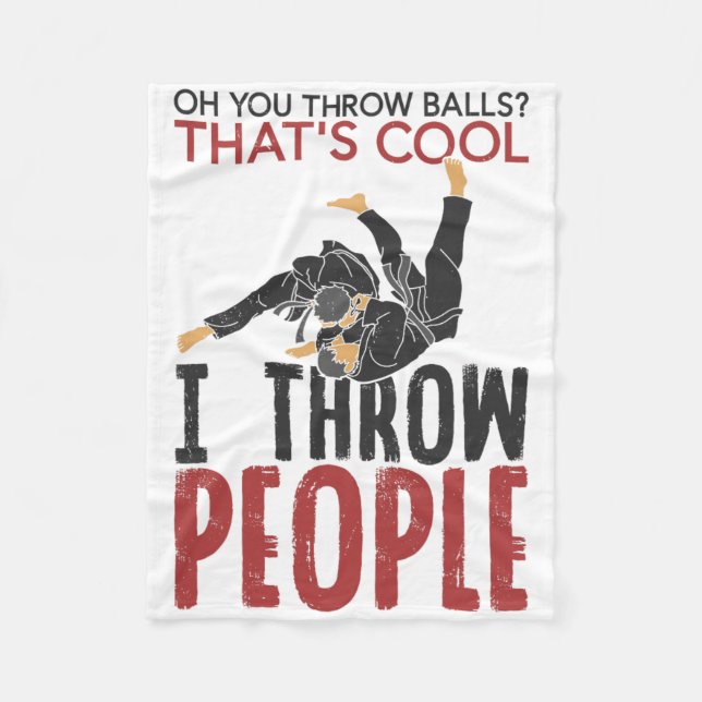 Couverture Polaire Je Jette Les Gens Arts Martiaux Karate Yudo Funny  (Devant)