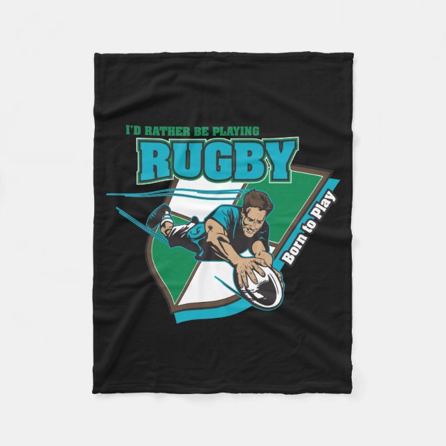 Couverture Polaire Je jouerais plutôt au rugby (Devant)