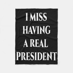 Couverture Polaire Je Manque D'Avoir Un Véritable Président