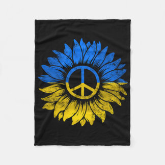 Couverture Polaire Je me tiens avec l'Ukraine Paix Tournesol Ukraine