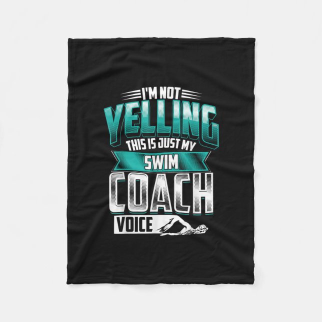 Couverture Polaire Je Ne Joue Pas Swim Coach Voix Amusante Natation (Devant)