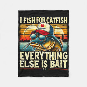 Couverture Polaire Je pêche du poisson-chat Tout le reste est Byit Ca