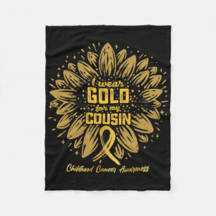 Couverture Polaire Je Porte De L'Or Pour Mon Cousin - Enfant Au Tourn
