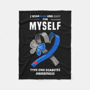 Couverture Polaire Je Porte Du Bleu Et Du Gris Pour Moi-Même Type Un