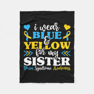 Couverture Polaire Je Porte Du Bleu Jaune Pour Ma Soeur Syndrome De D