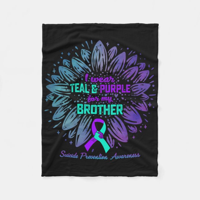 Couverture Polaire Je Porte Du Purple Turquoise Pour La Prévention Du (Devant)