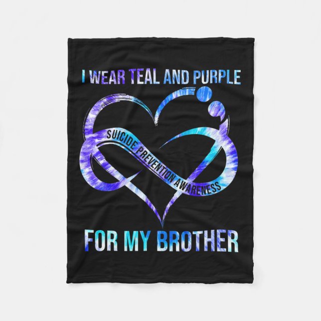 Couverture Polaire Je Porte Du Purple Turquoise Pour La Prévention Du (Devant)