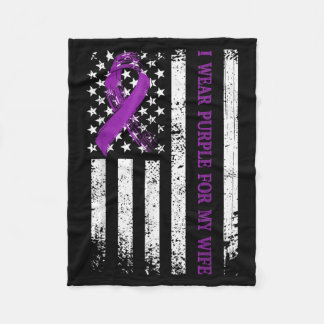 Couverture Polaire Je porte du violet pour ma femme Sensibilisation a