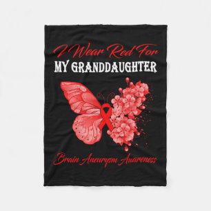 Couverture Polaire Je Porte Le Rouge Pour Mon Enfant Aneurysme Cervea