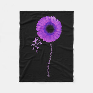 Couverture Polaire Je Porte Purple Fleur Pancréatique Cancer Sensibil