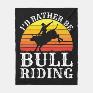 Couverture Polaire Je Préférerais Être Bull Riding Rodeo Rider