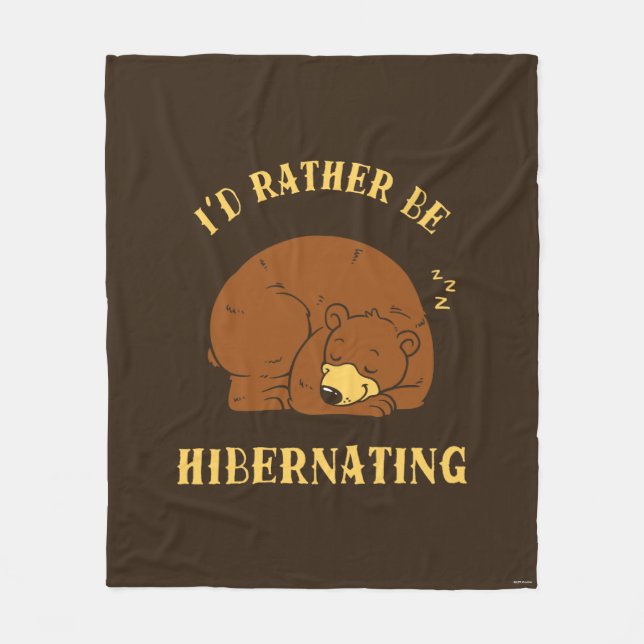 Couverture Polaire Je préférerais être en hibernation (Devant)