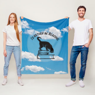 Couverture Polaire Je préférerais être en train de lire plaid