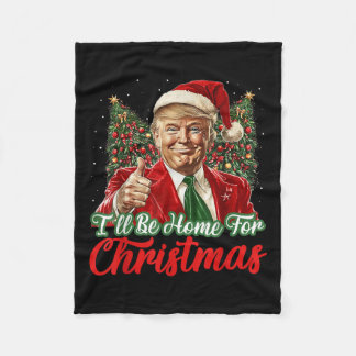 Couverture Polaire Je serai à la maison pour Noël Noël Noël Noël Noël