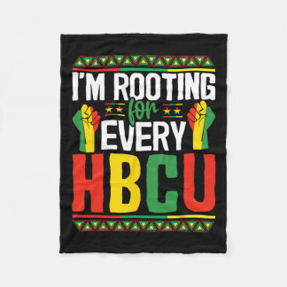 Couverture Polaire Je soutiens pour chaque Hbcu Mois d'Histoire Noire