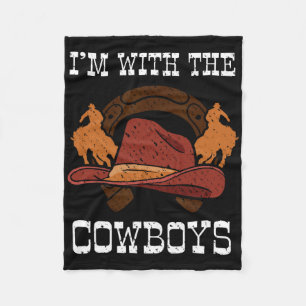Couverture Polaire Je suis avec la cowboy Rrel Racing Horseck Riding