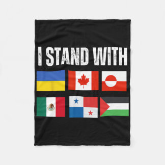 Couverture Polaire Je suis avec l'Ukraine Canada Groenland Mexique Pa