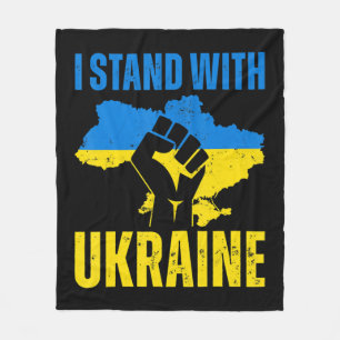 Couverture Polaire Je Suis Avec L'Ukraine Le Drapeau Ukrainien Monte 