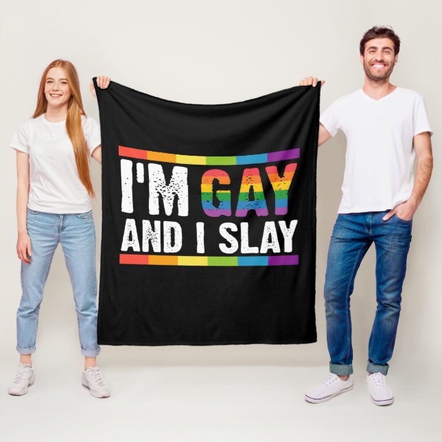 Couverture Polaire Je suis Gay et je suis Gay pride LGBTQ (En situation)